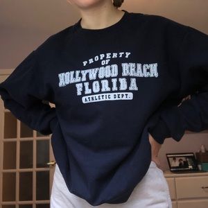 Hollywood Beach Crewneck Sweater Navy